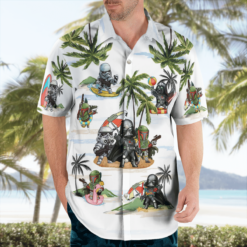 Vader Boba Fett Trooper Summer Time Hawaiian Shirt - White - Dream Art Europa