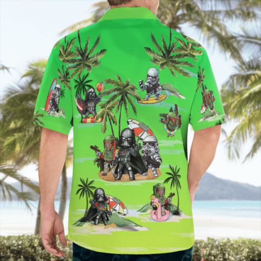 Vader Boba Fett Trooper Summer Time Hawaiian Shirt - Green