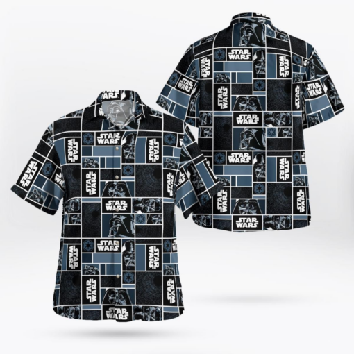 Star Wars Darth Vader Geometric Pattern Black - Hawaiian Shirt
