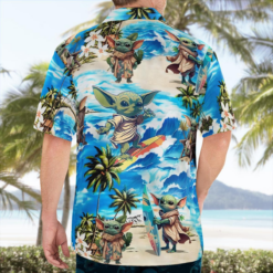 Baby Yoda Star Wars Surfing - Hawaiian Shirt - Dream Art Europa