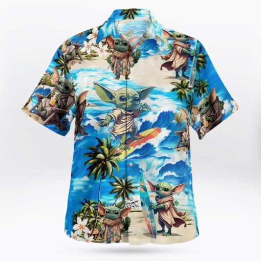 Baby Yoda Star Wars Surfing - Hawaiian Shirt