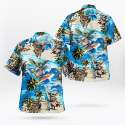 Baby Yoda Star Wars Surfing - Hawaiian Shirt - Dream Art Europa