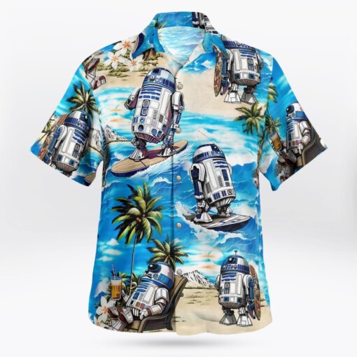 R2D2 Star Wars Surfing - Hawaiian Shirt