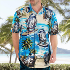 R2D2 Star Wars Surfing - Hawaiian Shirt - Dream Art Europa