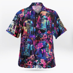 R2D2 Star Wars Synthwave - Hawaiian Shirt - Dream Art Europa