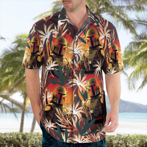Boba Fett Palm Leaves- Hawaiian Shirt
