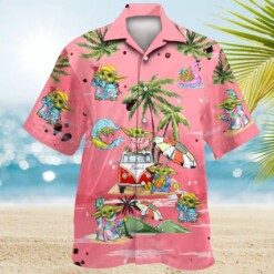 Baby Yoda Summer Time- Hawaiian Shirt