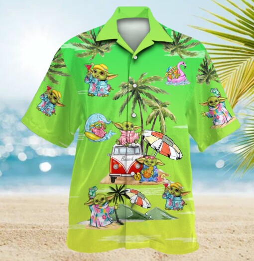 Baby Yoda Summer Time- Hawaiian Shirt