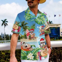 Funny Santa Claus In Aloha Hawaiian Shirt Santa Claus Hawaiian Shirt Best Gift For Christmas Aloha Shirt For Men and Women - Dream Art Europa