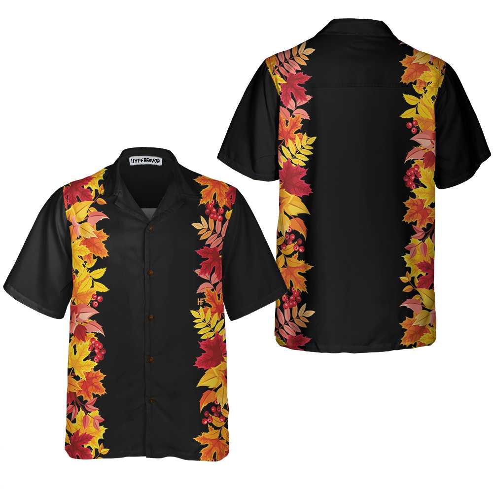 Colorful Autumn Thanksgiving Theme Hawaiian Shirt Best Gift For Thanksgiving Day Aloha Shirt For Men and Women