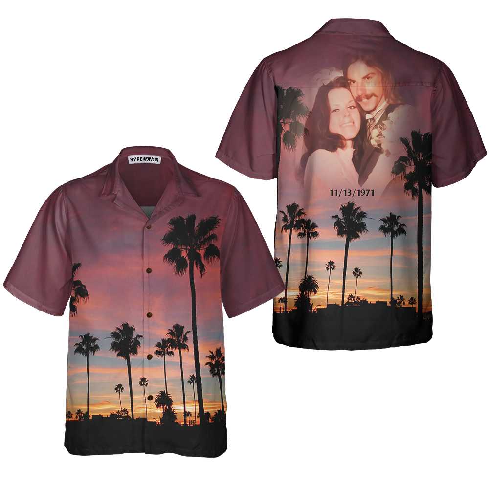Wedding Anniversary Sunset Venice Beach Hawaiian Shirt Aloha Shirt For Men and Women
