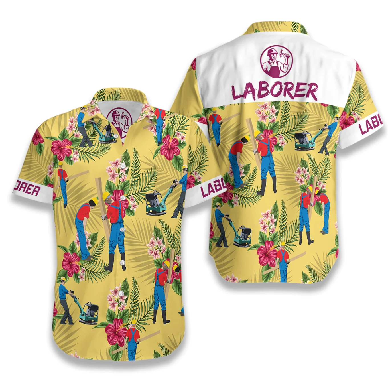 Laborer Hawaiian Shirt Aloha Shirt For Men and Women