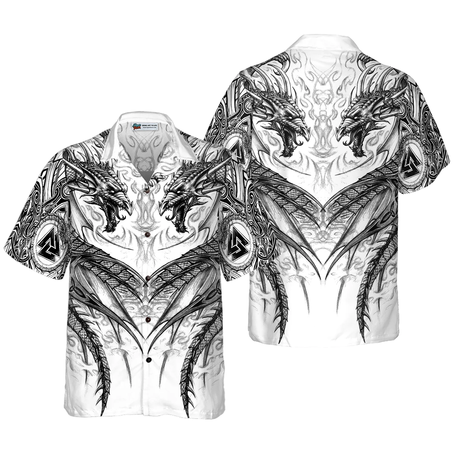 Dragon 3D Hawaiian Shirt Aloha Shirt For Men and Women