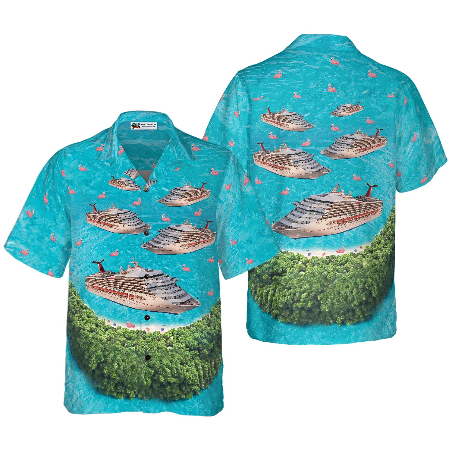 Big Cruise Ship Hawaiian Shirt Aloha Shirt For Men and Women