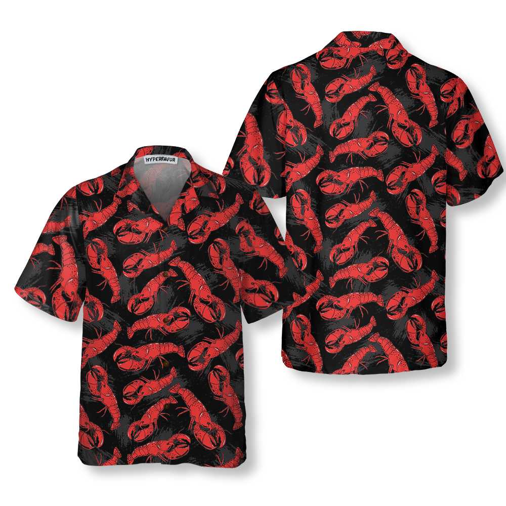 Tropical Lobster Hawaiian Shirt Red Lobster Shirt  Women Gift For Lobster Lovers Aloha Shirt For Men and Women