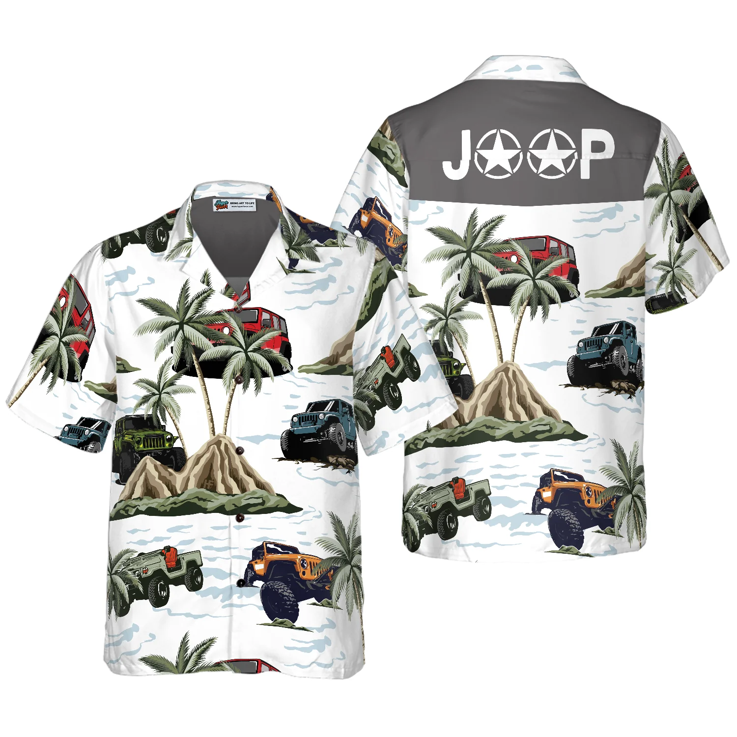 Jeep Car Palm Tree Hawaiian Shirt Aloha Shirt For Men and Women