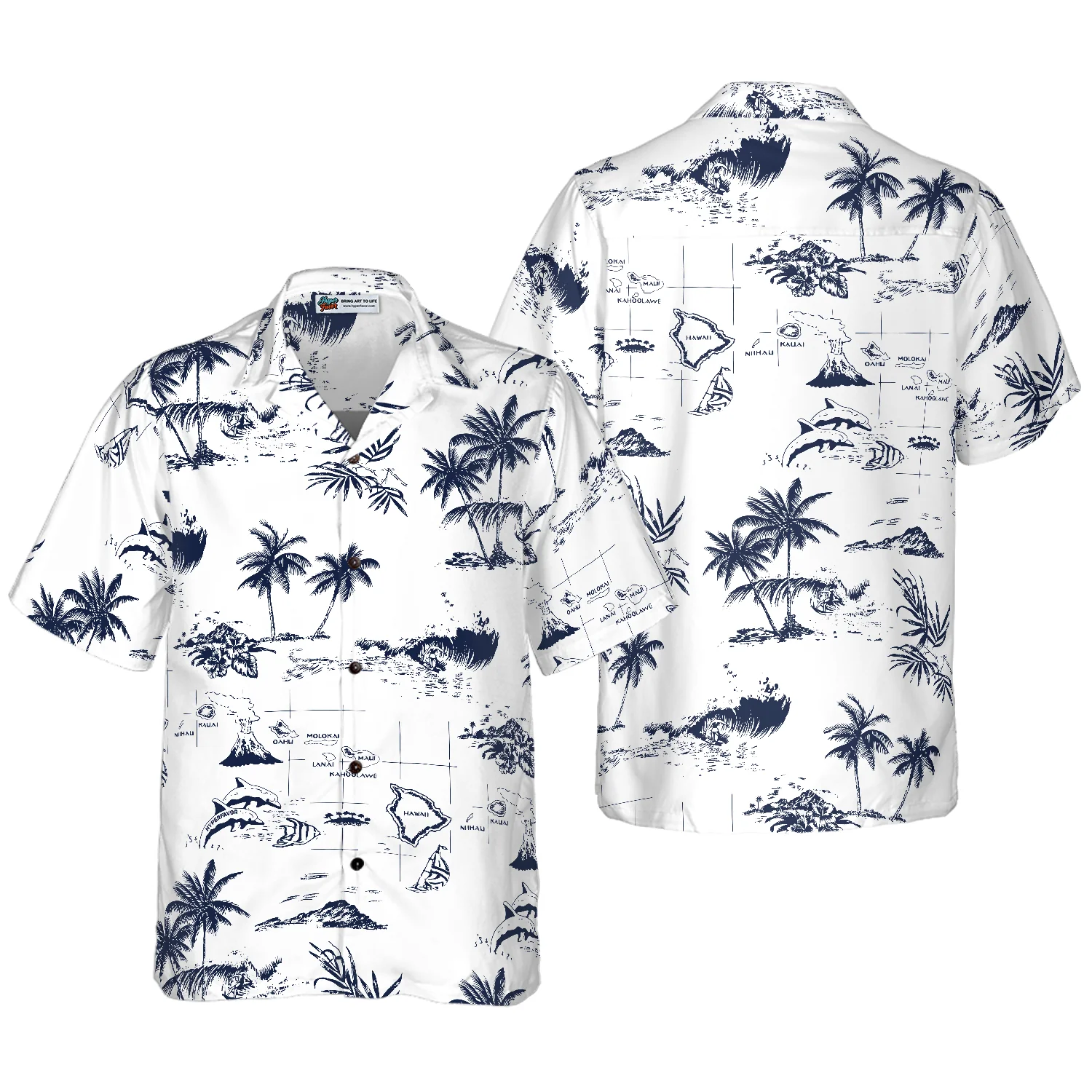 Hawaii Island Hawaiian Shirt Aloha Shirt For Men and Women