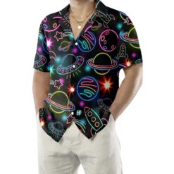 Glowing Space With Rainbow Star Hawaiian Shirt Aloha Shirt For Men and Women - Dream Art Europa