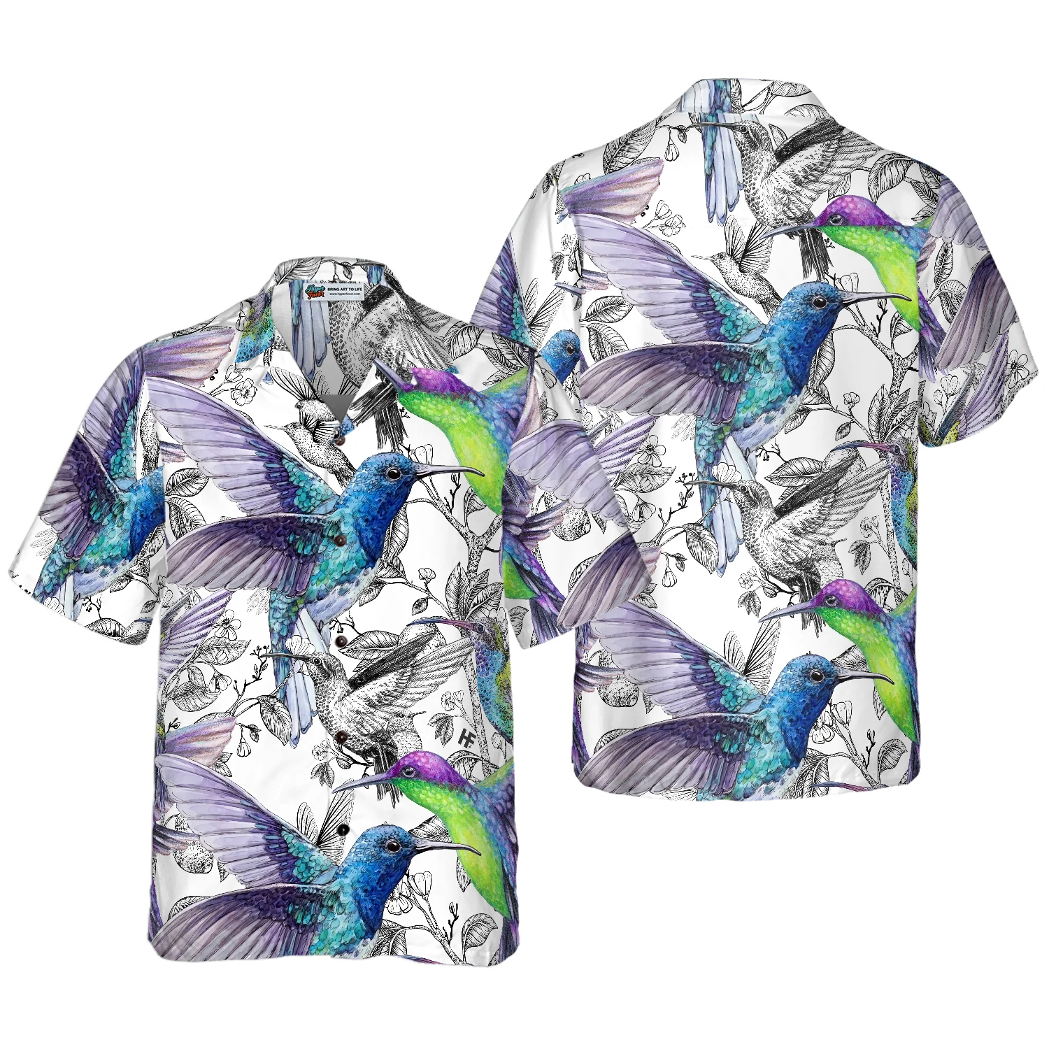 Vintage Hummingbirds Hawaiian Shirt Aloha Shirt For Men and Women