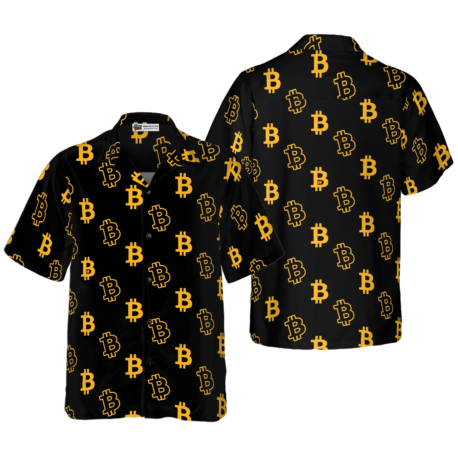 Seamless Bitcoin Hawaiian Shirt Aloha Shirt For Men and Women