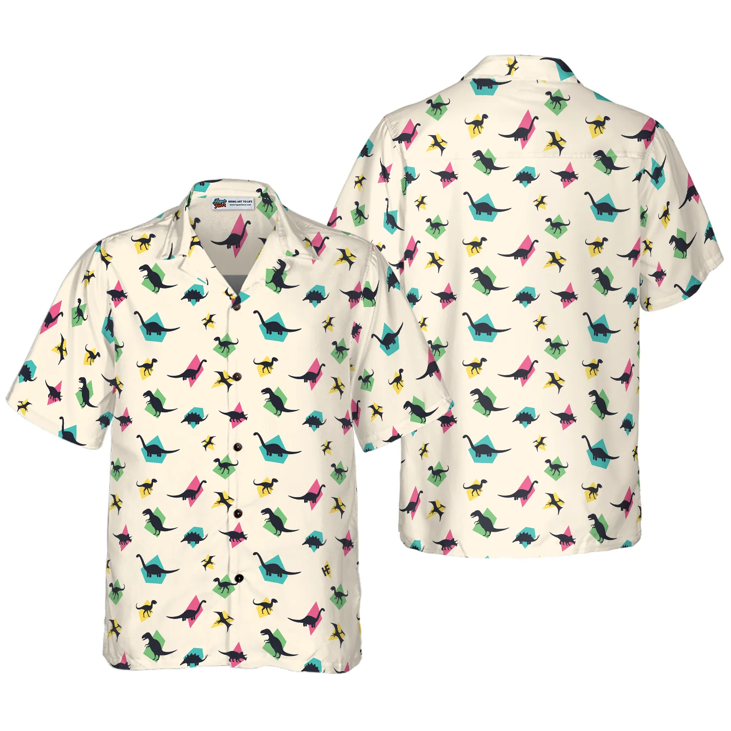 Dinosaur Shapes Hawaiian Shirt Aloha Shirt For Men and Women