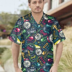 Drink Craft Beer Hawaiian Shirt Beer Bottle Cap Patterns Shirt Best Gift For Beer Lovers Aloha Shirt For Men and Women - Dream Art Europa