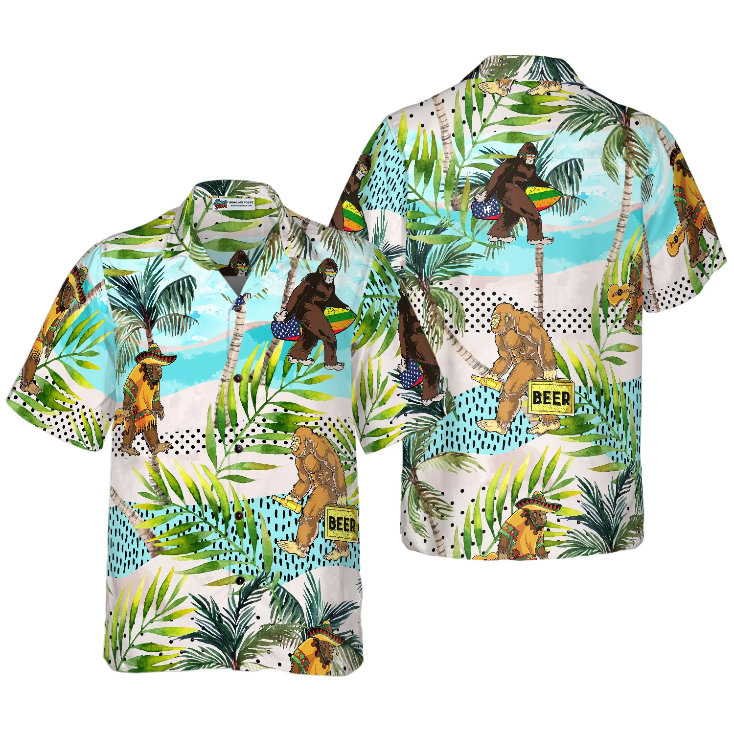 TROPICAL BIGFOOT SUMMER Hawaiian Shirt Aloha Shirt For Men and Women