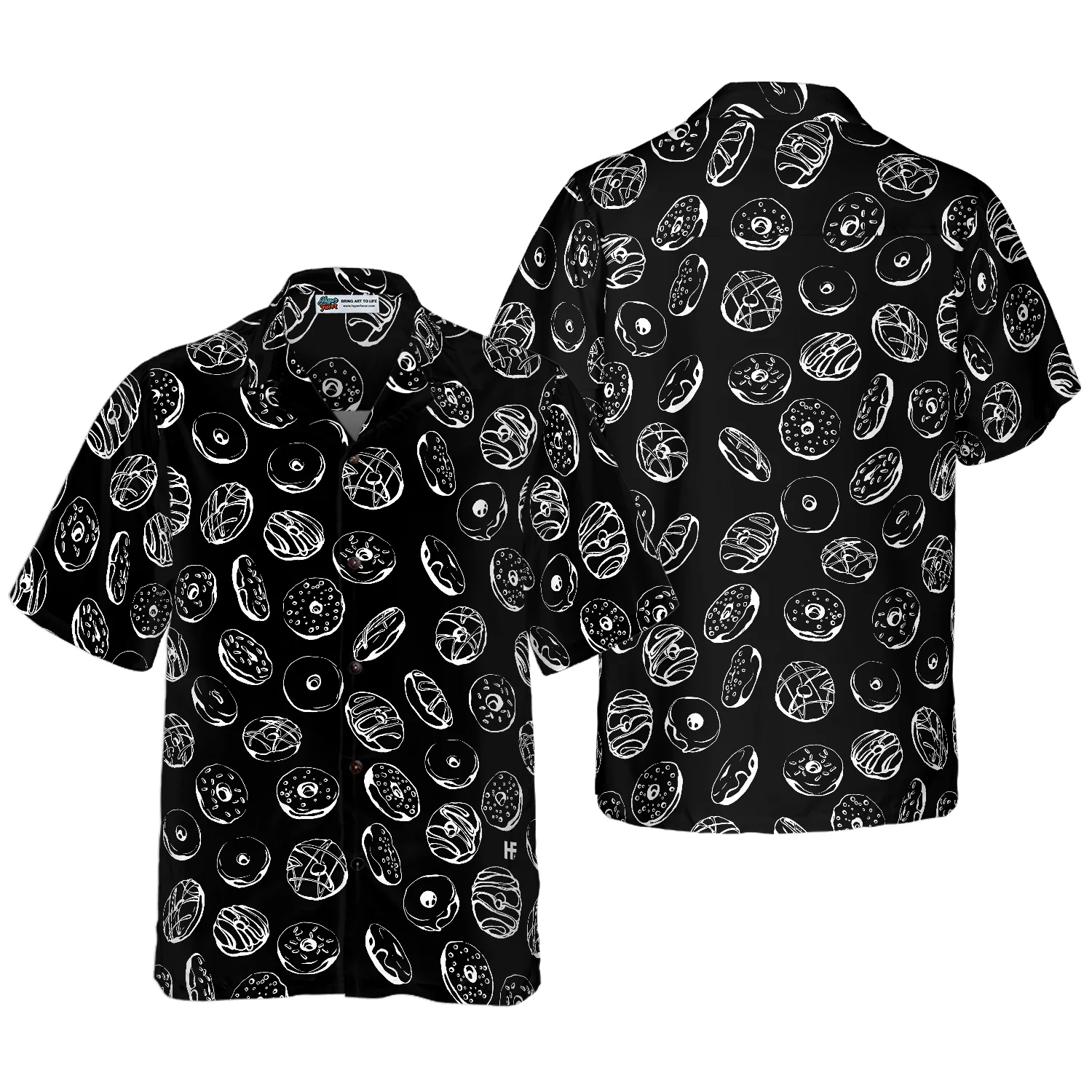 Donut Pattern Hawaiian Shirt Aloha Shirt For Men and Women