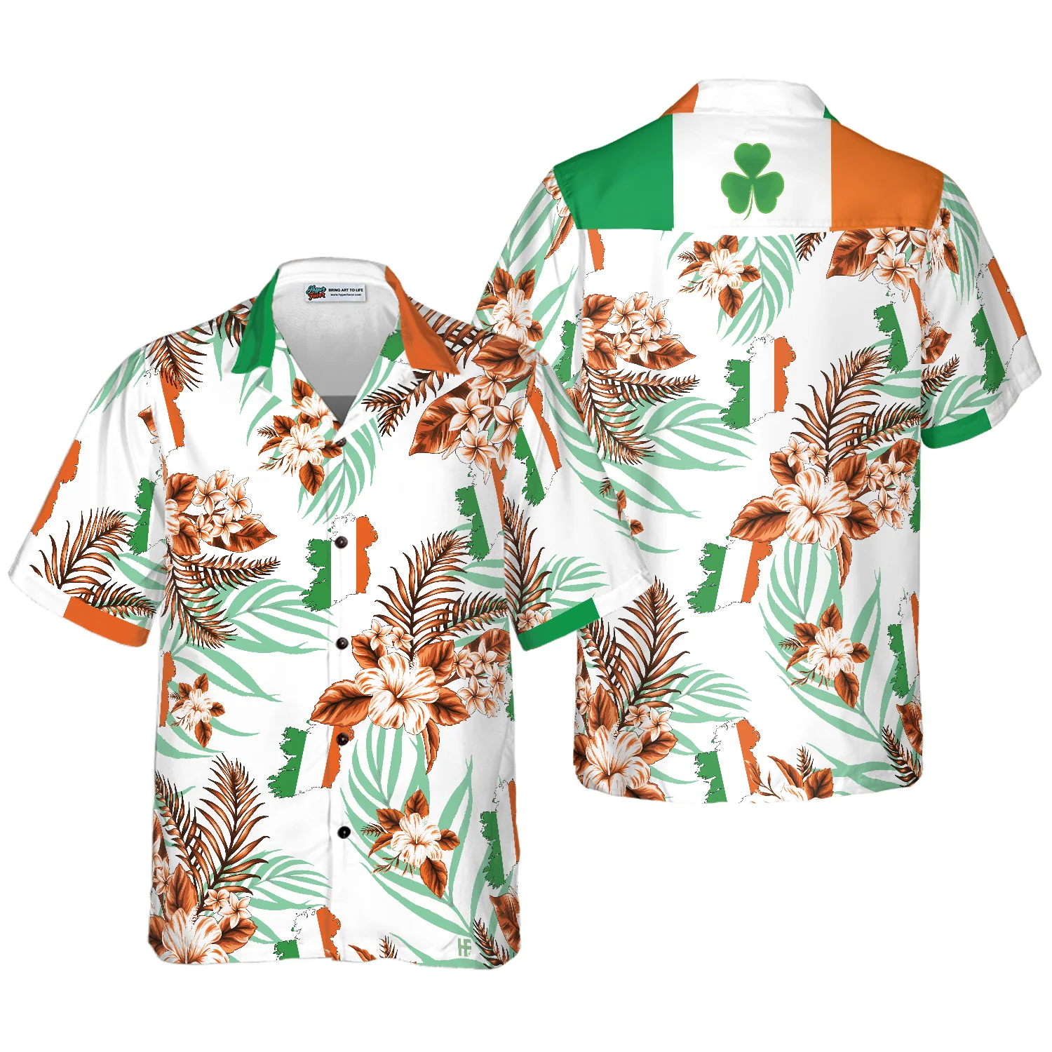 Irish People Proud Ireland Shamrock Hawaiian Shirt Aloha Shirt For Men and Women