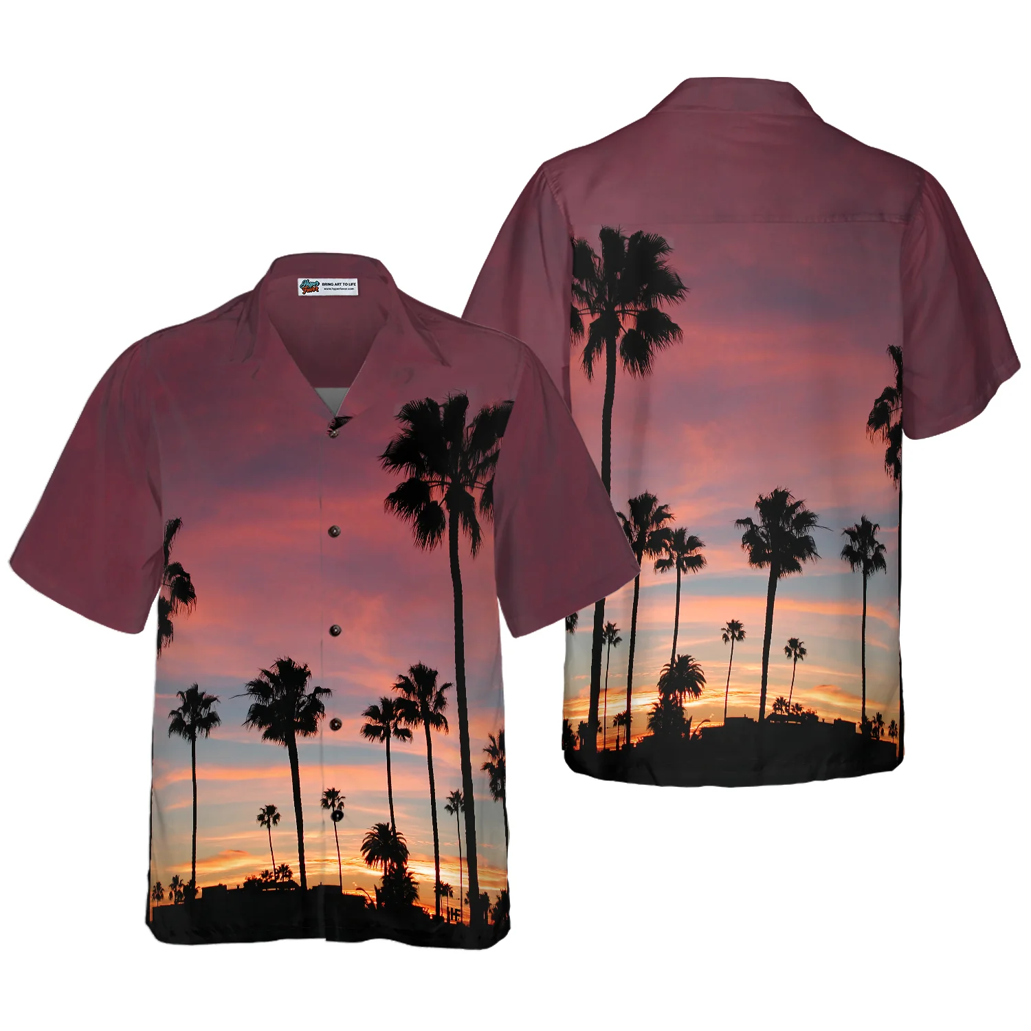 Sunset Venice Beach Men Hawaiian Shirt Aloha Shirt For Men and Women