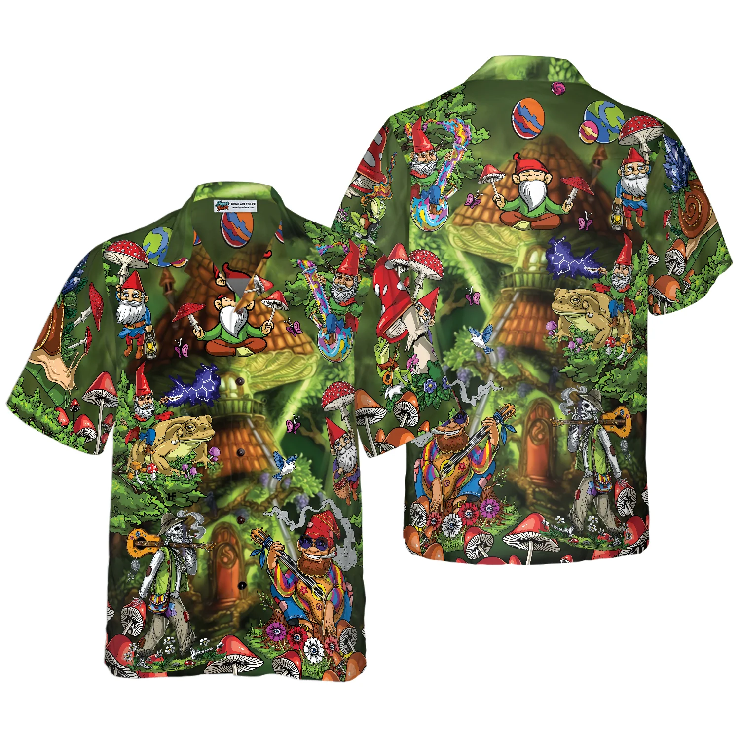 Gnome Hippie Hawaiian Shirt Aloha Shirt For Men and Women
