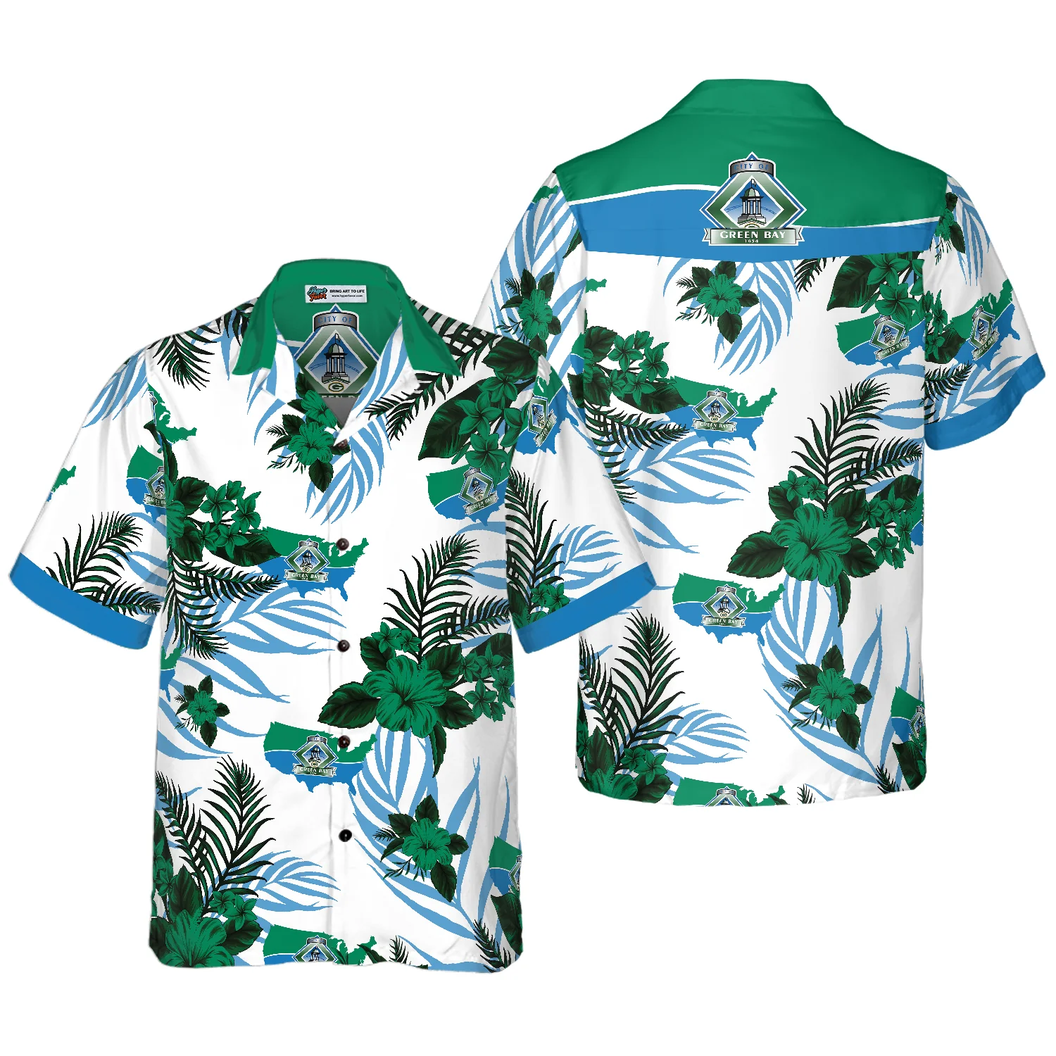 Green Bay Proud Hawaiian Shirt Aloha Shirt For Men and Women