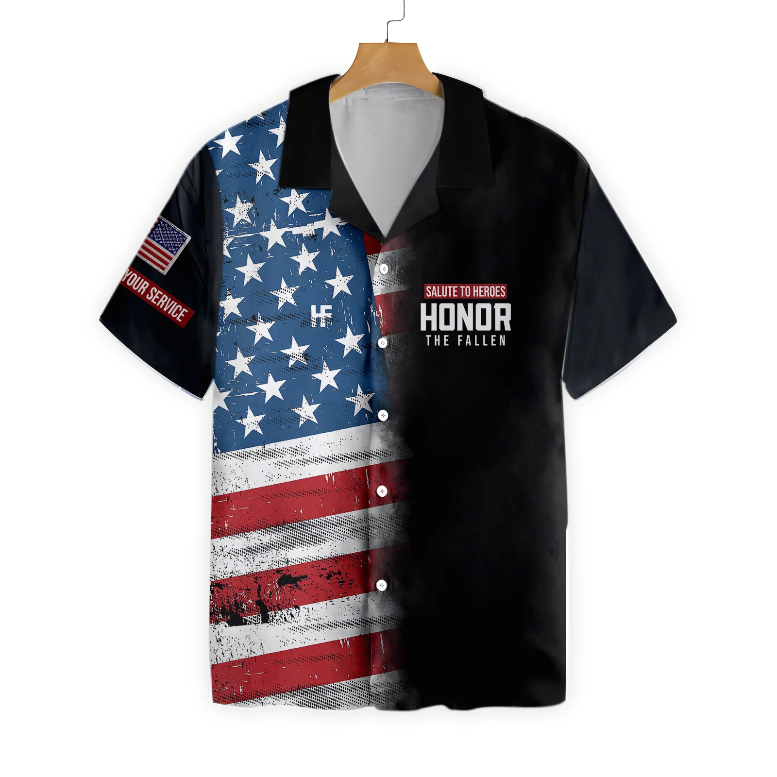 Patriotic USA Hawaiian Shirt Aloha Shirt For Men and Women