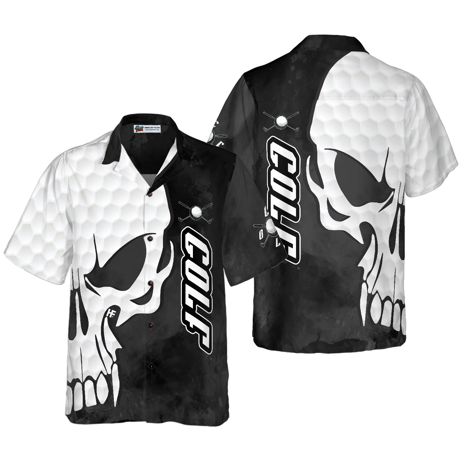 Golf And Skull Hawaiian Shirt Aloha Shirt For Men and Women