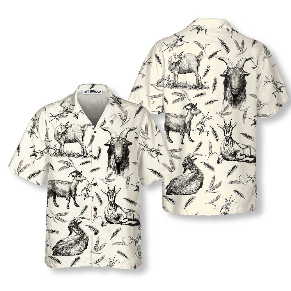 Goat Farm Lovers Hawaiian Shirt Vintage Goat Shirt Aloha Shirt For Men and Women