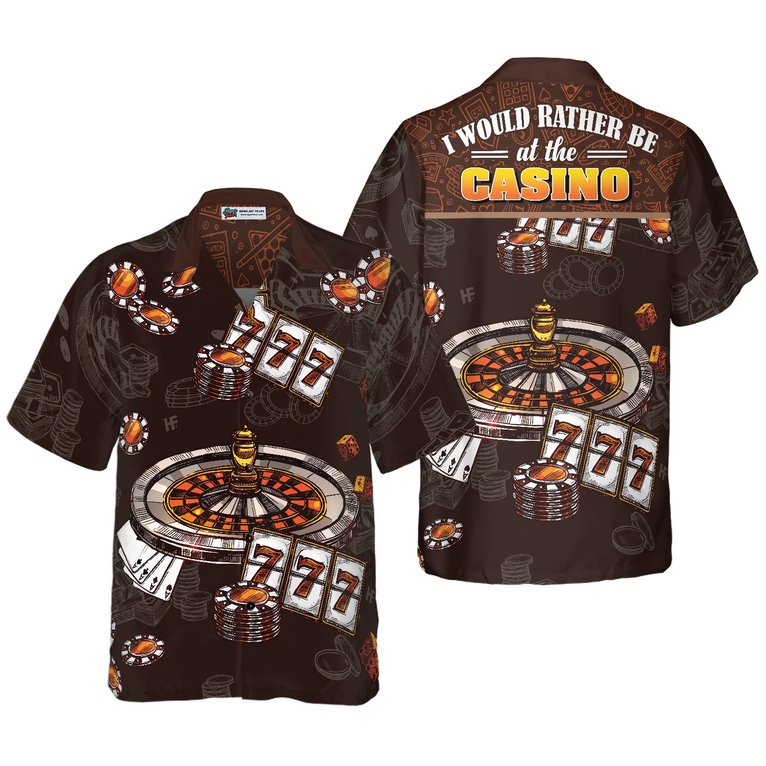 I Would Rather Be At The Casino Hawaiian Shirt Aloha Shirt For Men and Women