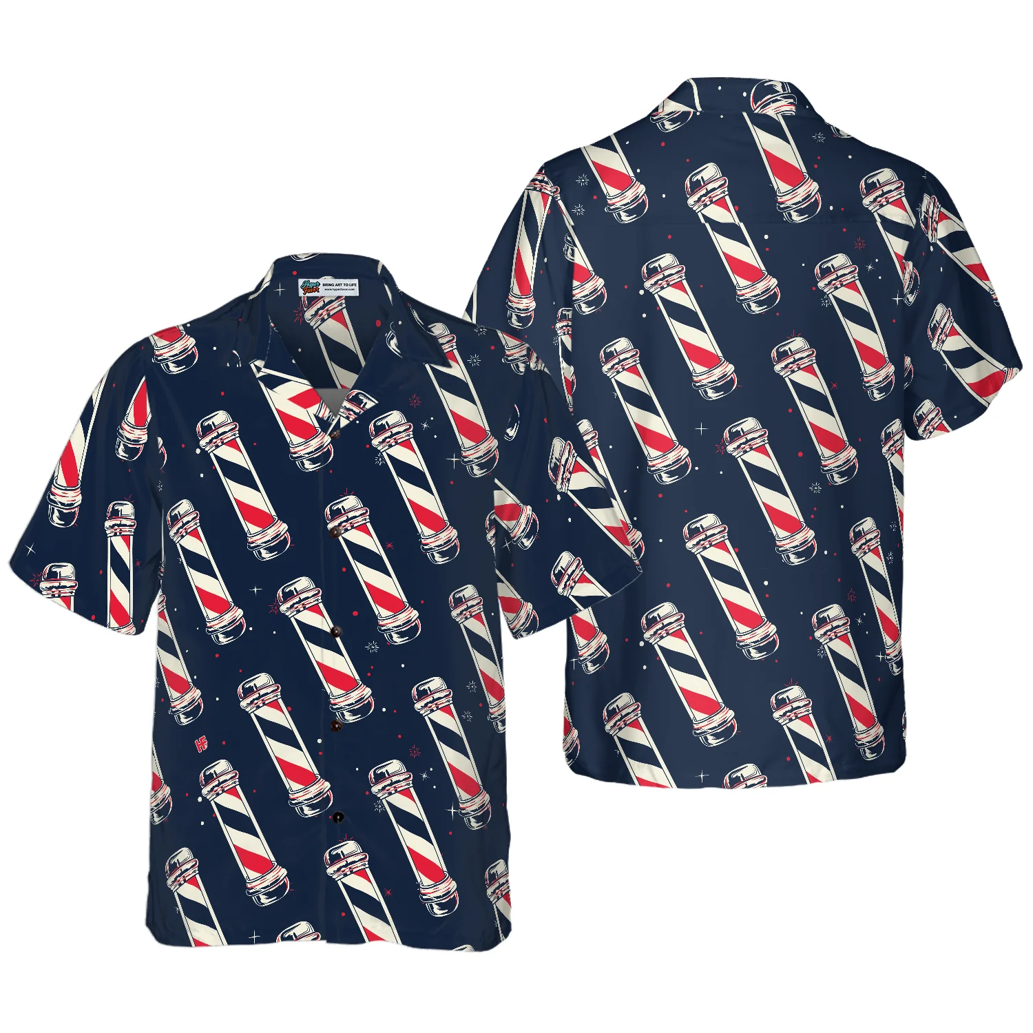 Barber Pole Hawaiian Shirt Aloha Shirt For Men and Women