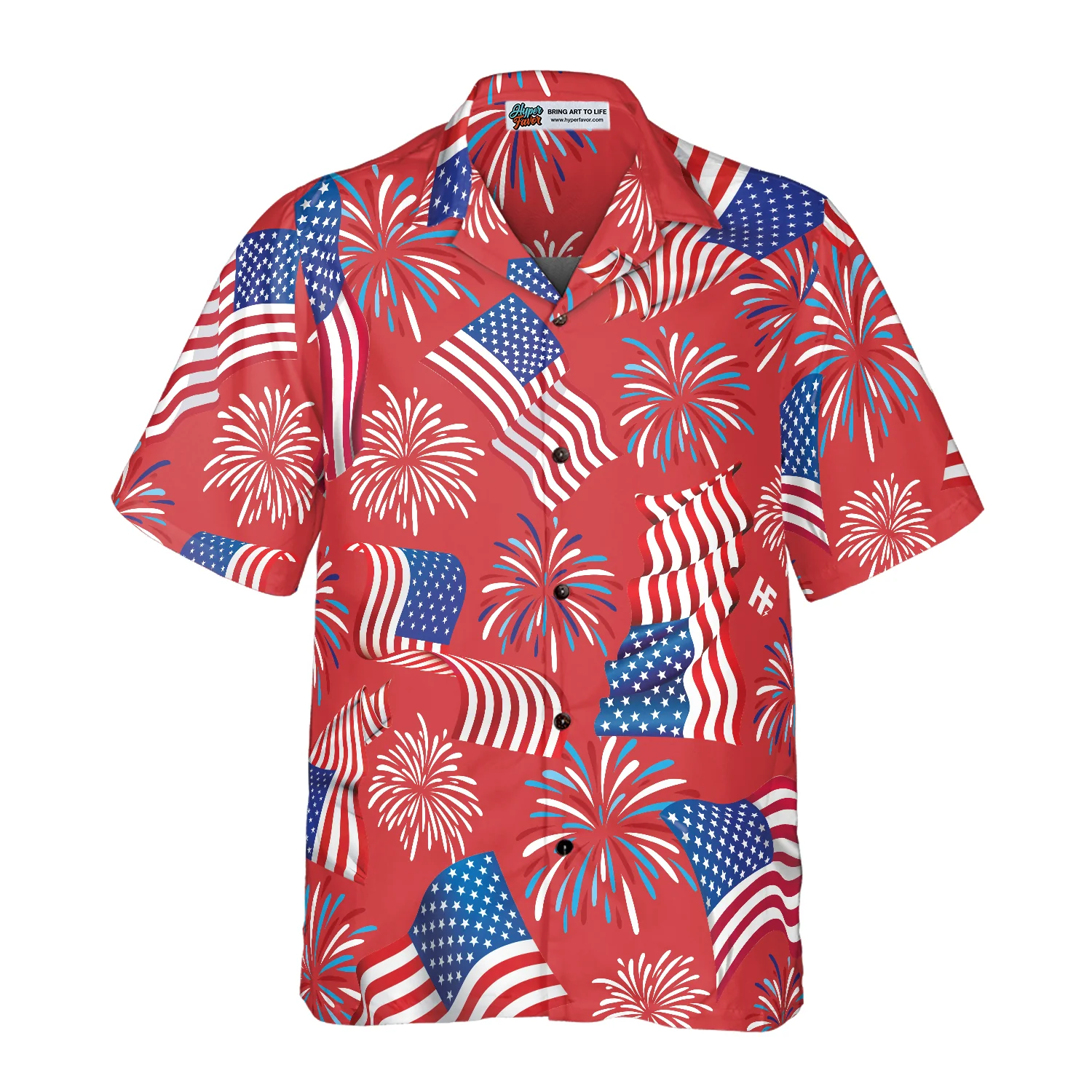 4th Of July Patriotic Hawaiian Shirt Aloha Shirt For Men and Women