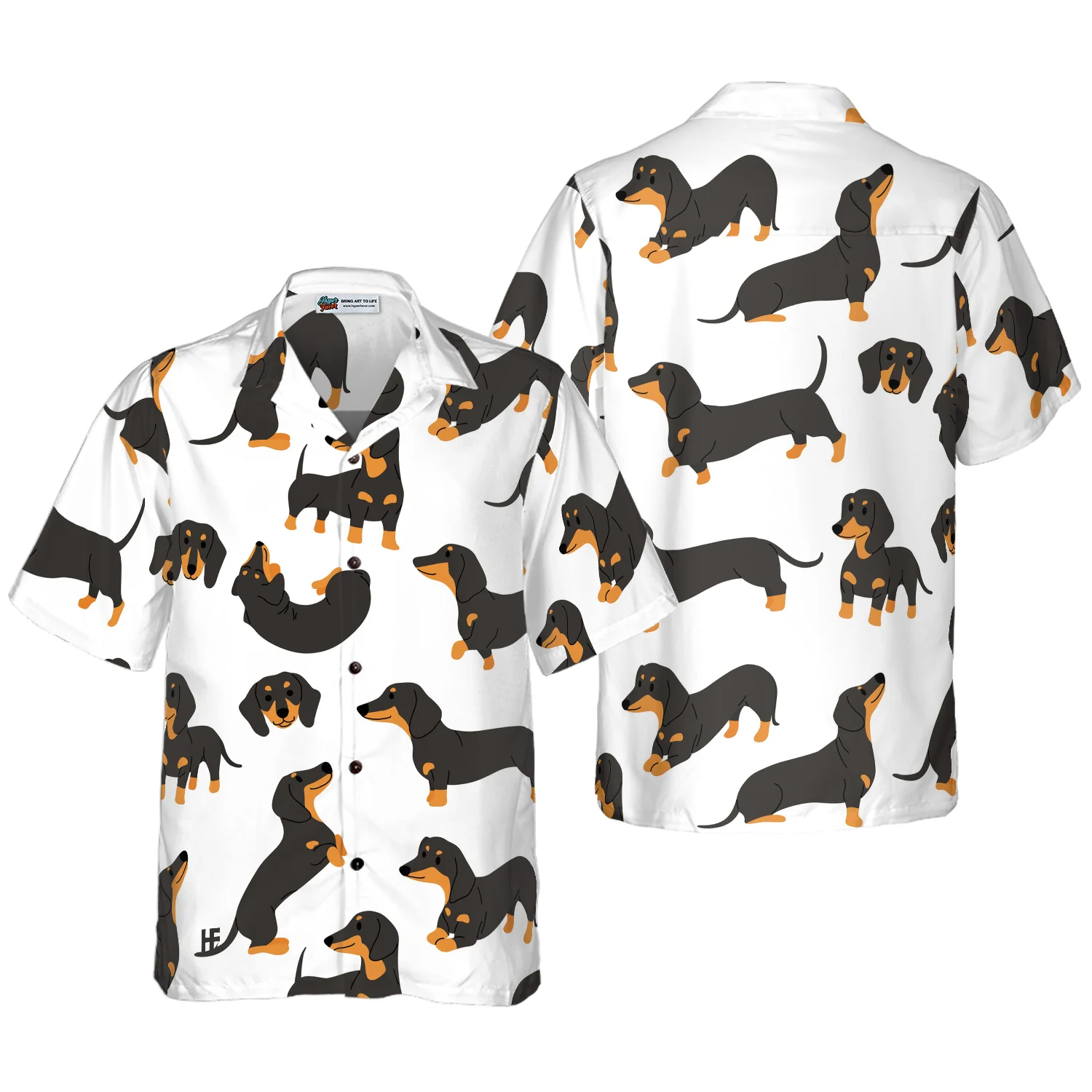 Dachshund Pattern Hawaiian Shirt Aloha Shirt For Men and Women