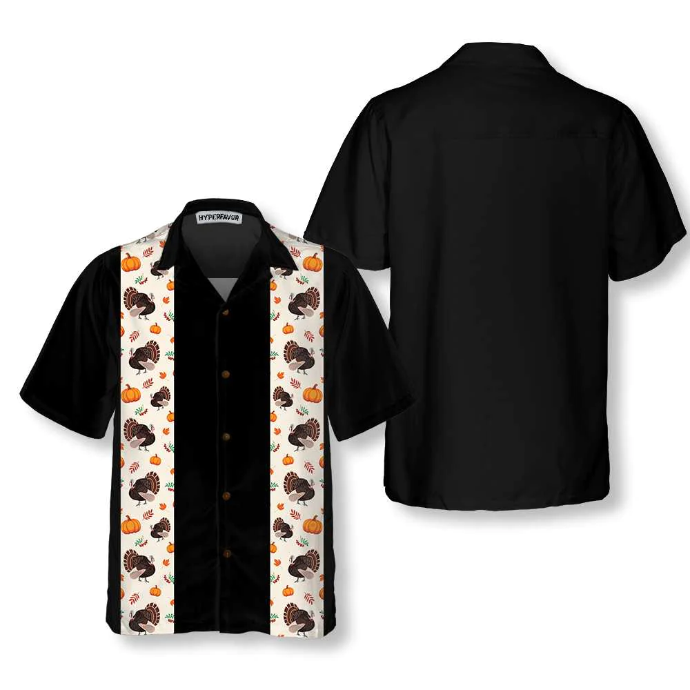 Thanksgiving Turkey Black Thanksgiving Hawaiian Shirt Unique Turkey Gift For Thanksgiving Aloha Shirt For Men and Women