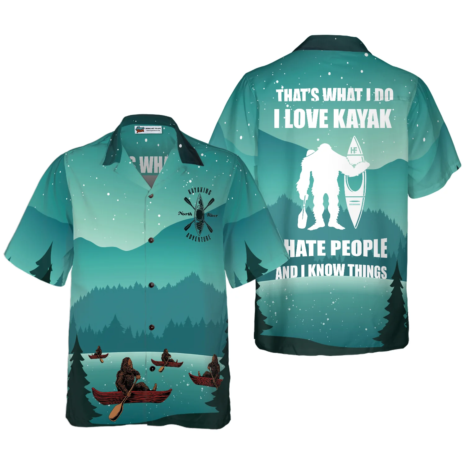 Darryl Love Kayak  Hate People Hawaiian Shirt Aloha Shirt For Men and Women