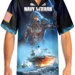 Navy Veteran Hawaiian Shirt Proud Veteran Shirt Meaningful Gift For Veteran Day Aloha Shirt For Men and Women - Dream Art Europa