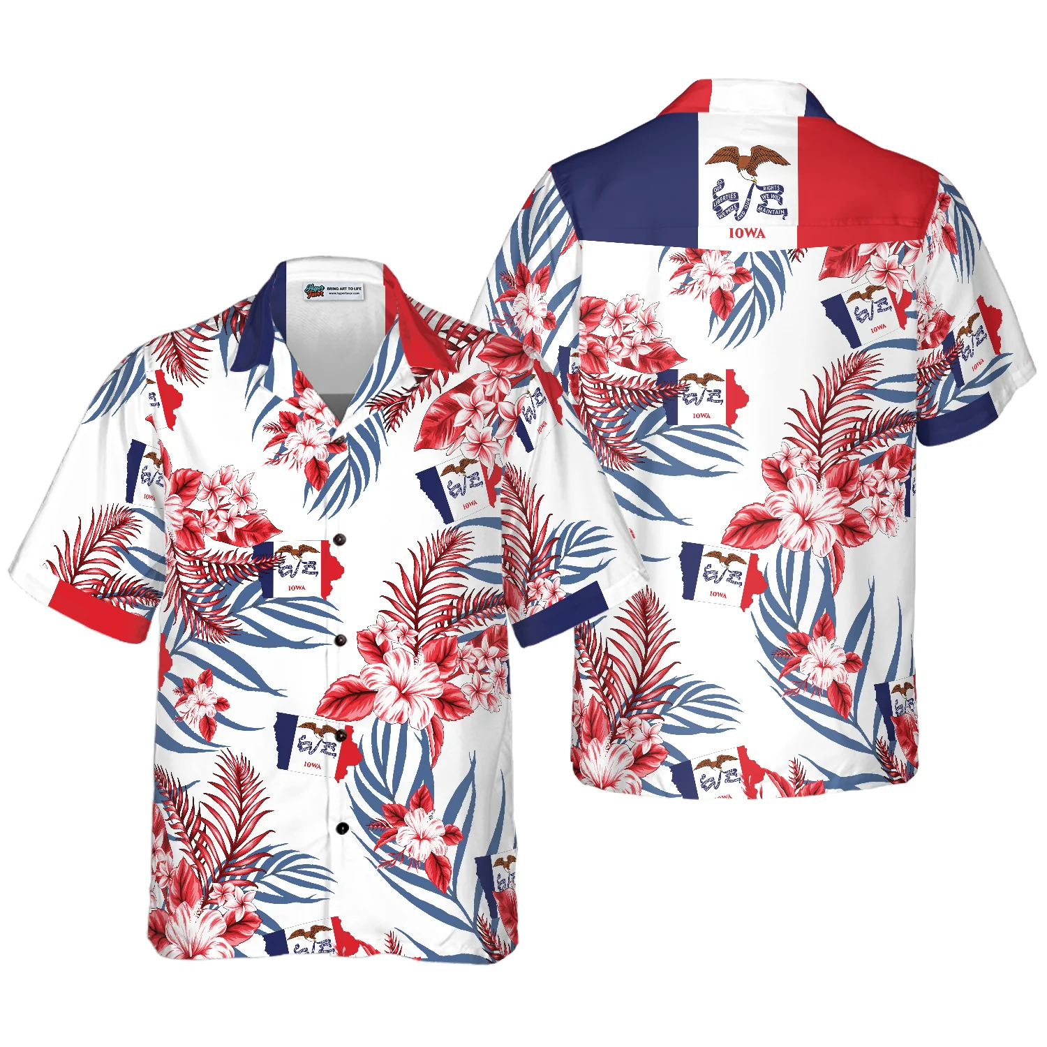 Iowa Proud Hawaiian Shirt Aloha Shirt For Men and Women