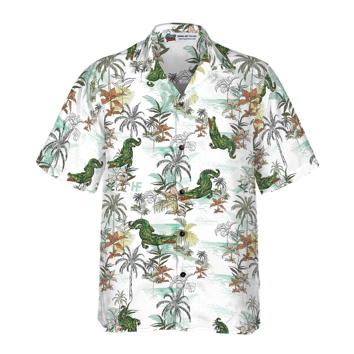 Alligator Seamless Pattern Shirt Hawaiian Shirt Aloha Shirt For Men and Women