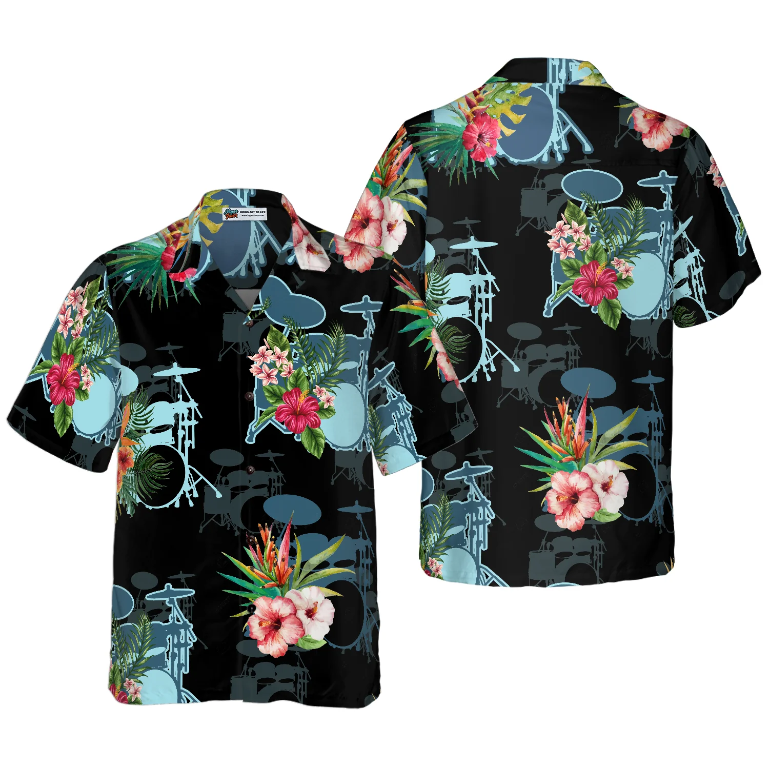 Musical Instrument Drums Hawaiian Shirt Aloha Shirt For Men and Women