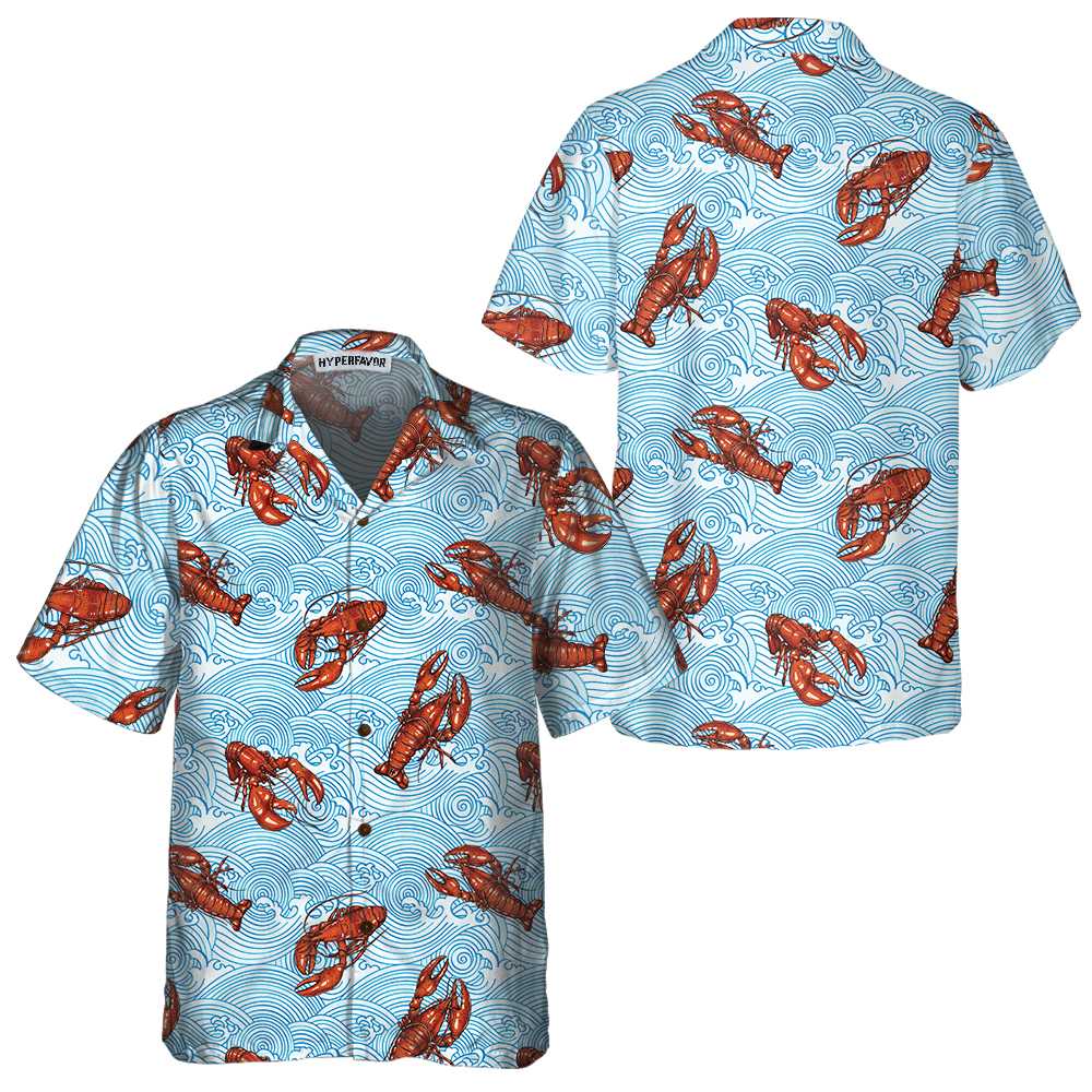 Aloha Lobster Hawaiian Shirt Unique Lobster Shirt Lobster Print Shirt For Adults Aloha Shirt For Men and Women