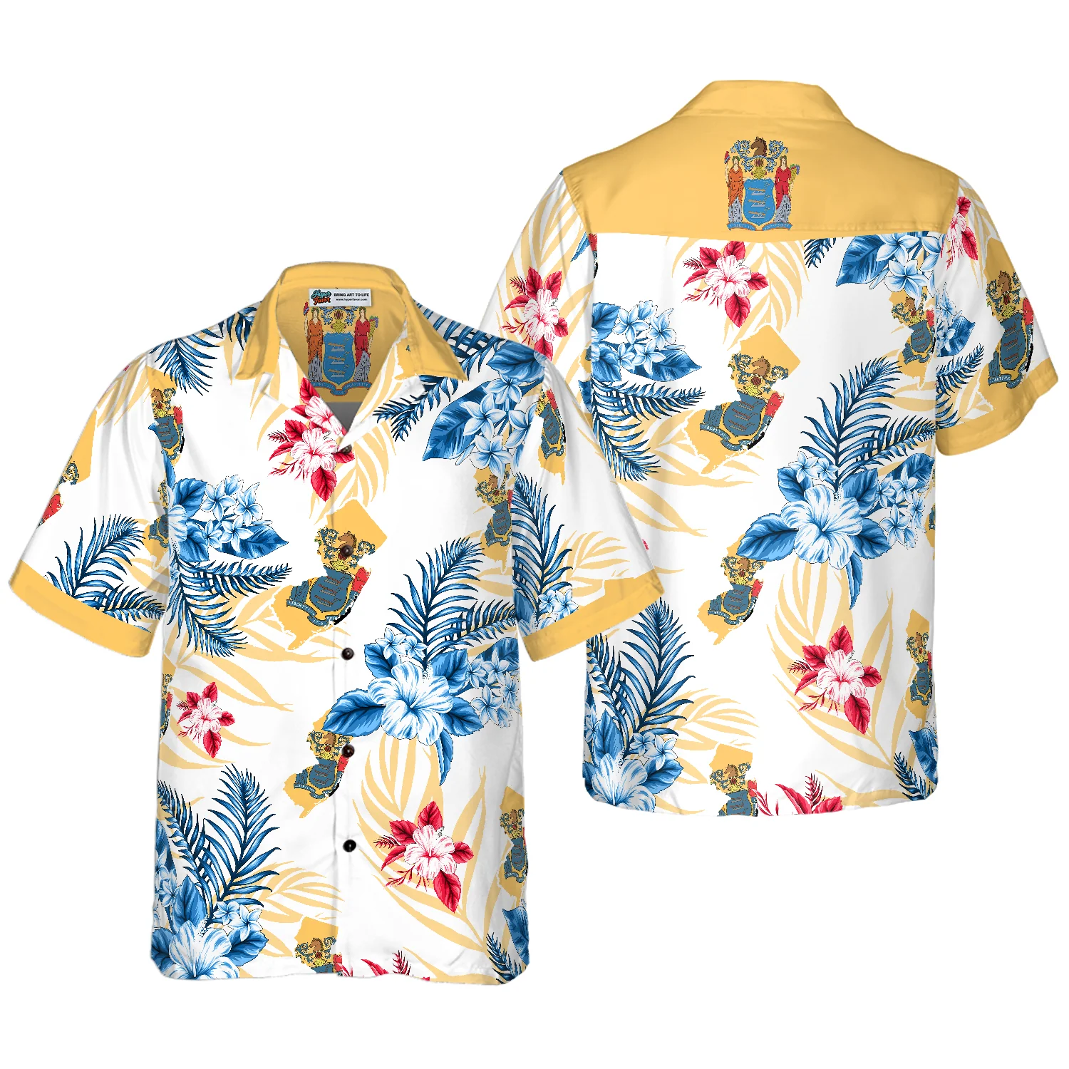 New Jersey Proud Hawaiian Shirt Aloha Shirt For Men and Women