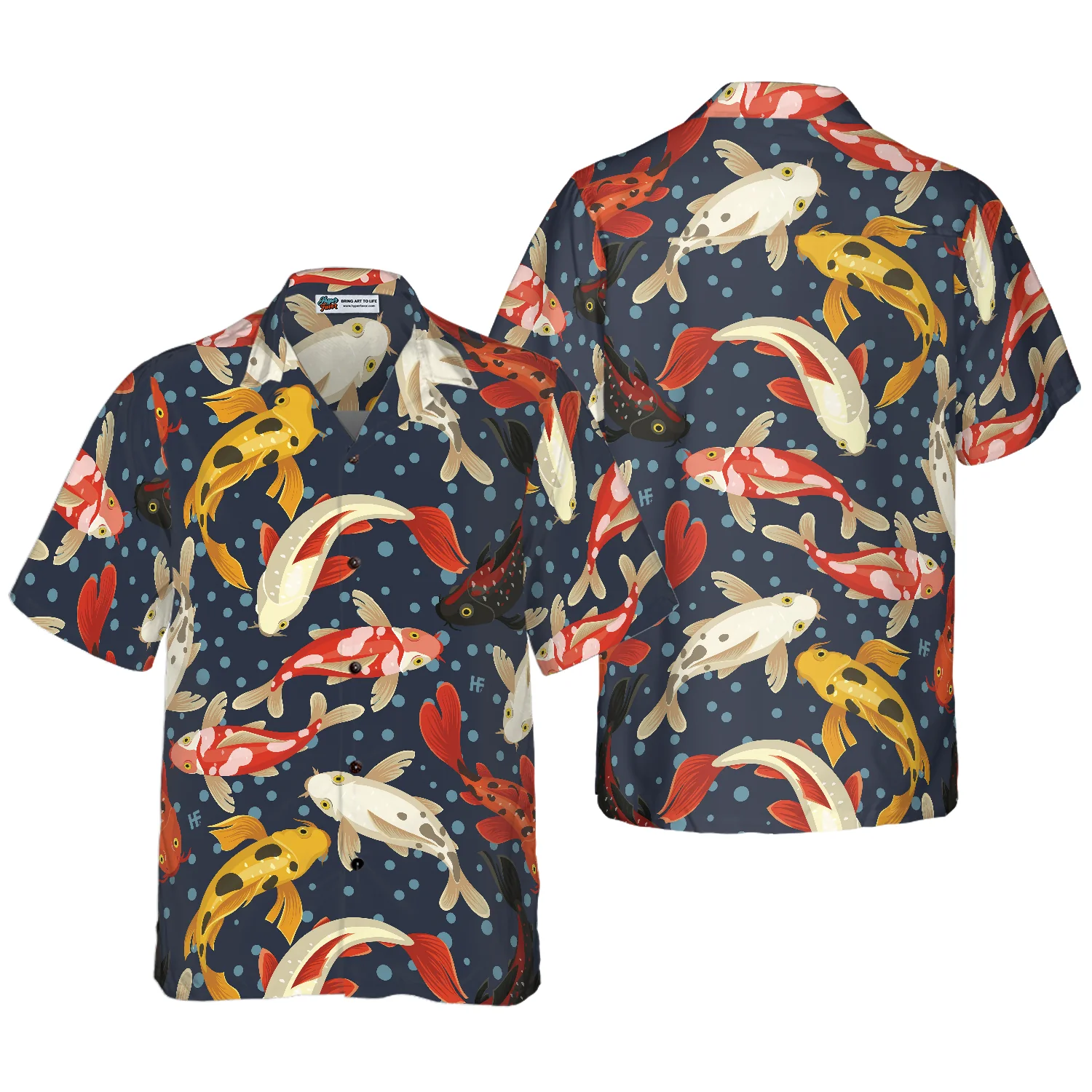 Koi Fish Pattern v1 Hawaiian Shirt Aloha Shirt For Men and Women