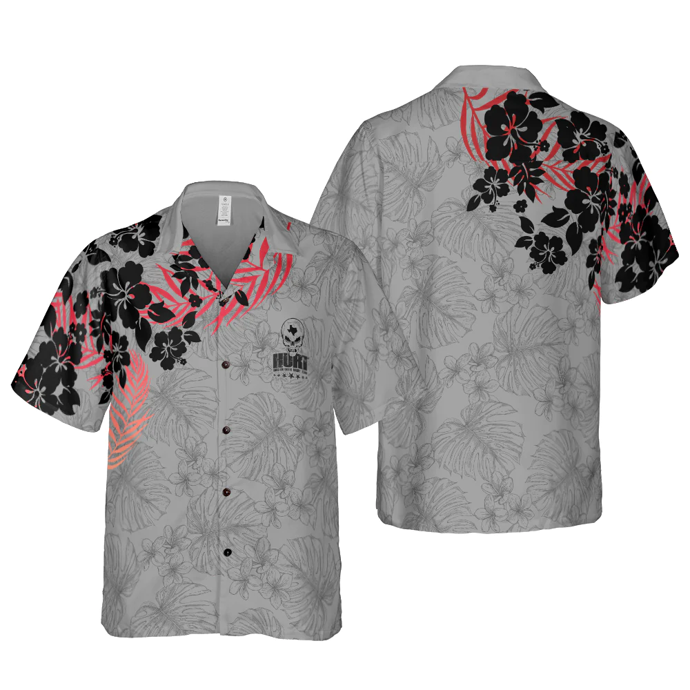 Houston United Rugby Team Gray Hawaiian Shirt Aloha Shirt For Men and Women