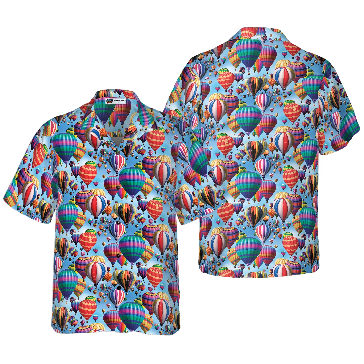 Hot Air Balloon Hawaiian Shirt Aloha Shirt For Men and Women